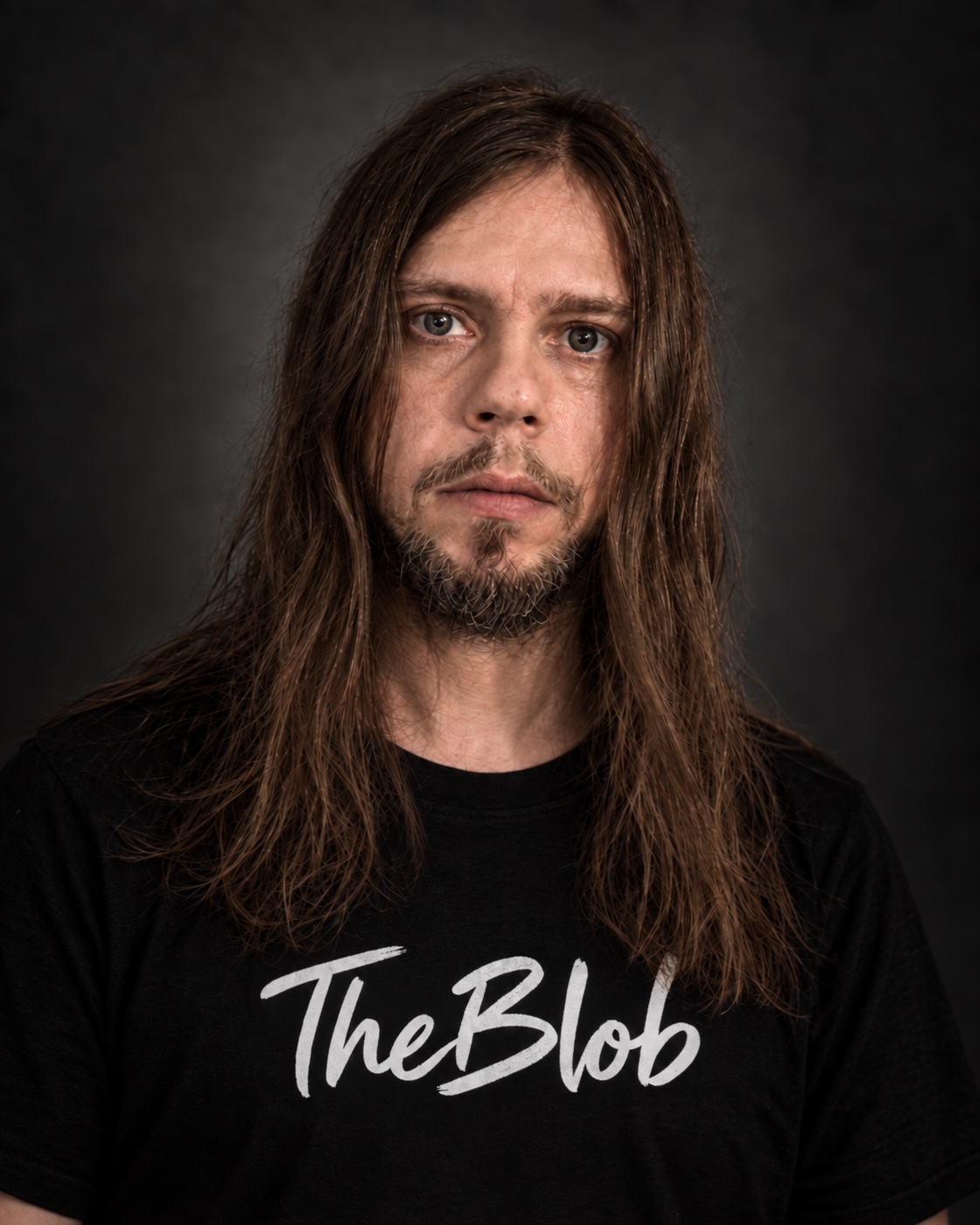 TheBlob wearing the black Core Logo Tee